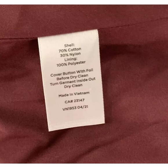 TALBOTS Womens Purple Button Up Front Military Blazer Coat Jacket Size 10 - Picture 6 of 6